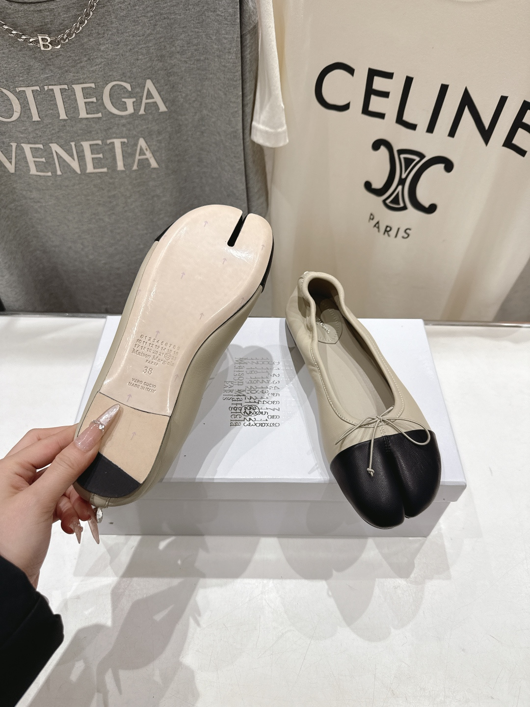 高版本出厂 MM6【Maison Magical】马吉拉26ss春夏新品一脚蹬乐福鞋平底分趾鞋懒人鞋芭蕾