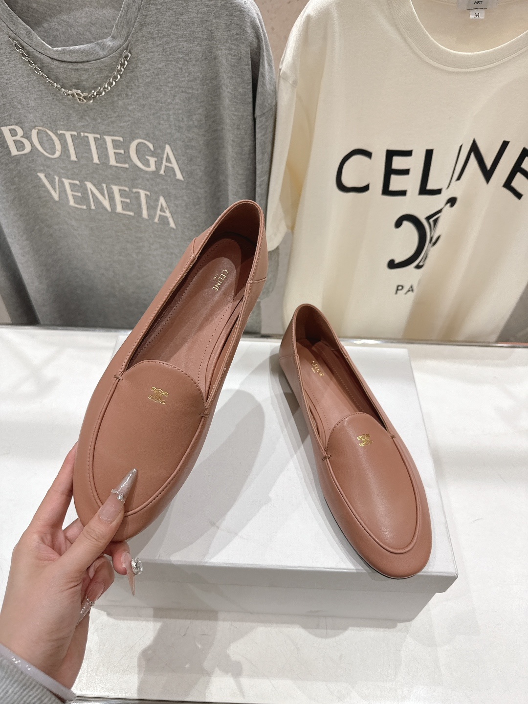 高版本出厂 CELINE*赛琳F032 2026ss春夏新款玛丽珍平底乐福鞋一脚蹬单鞋网红爆款来袭！各大