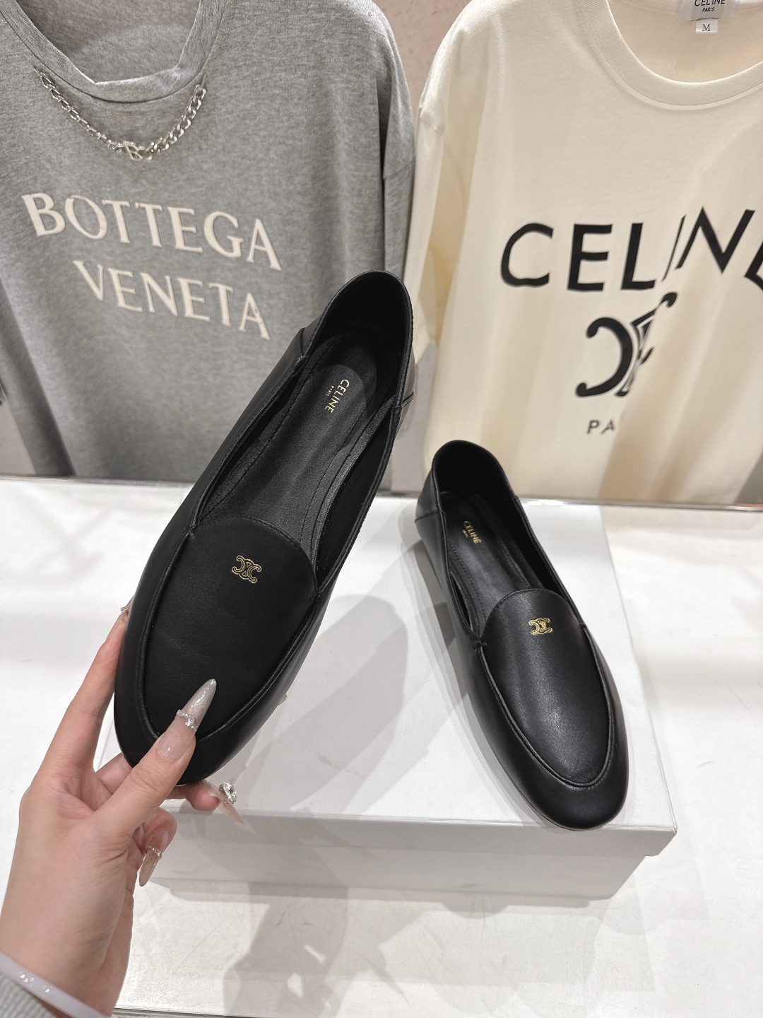 高版本出厂 CELINE*赛琳F032 2026ss春夏新款玛丽珍平底乐福鞋一脚蹬单鞋网红爆款来袭！各大