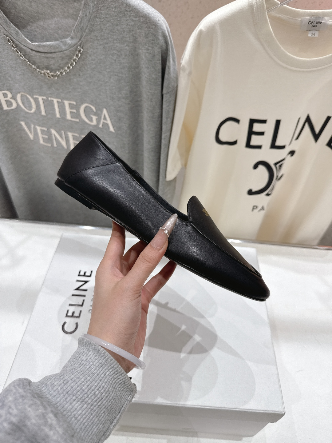 高版本出厂 CELINE*赛琳F032 2026ss春夏新款玛丽珍平底乐福鞋一脚蹬单鞋网红爆款来袭！各大