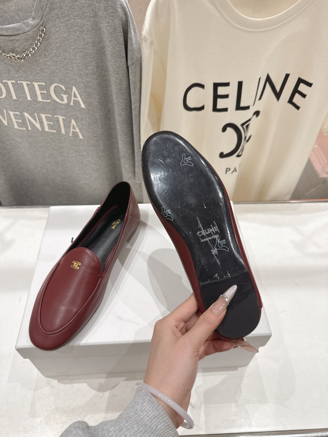 高版本出厂 CELINE*赛琳F032 2026ss春夏新款玛丽珍平底乐福鞋一脚蹬单鞋网红爆款来袭！各大