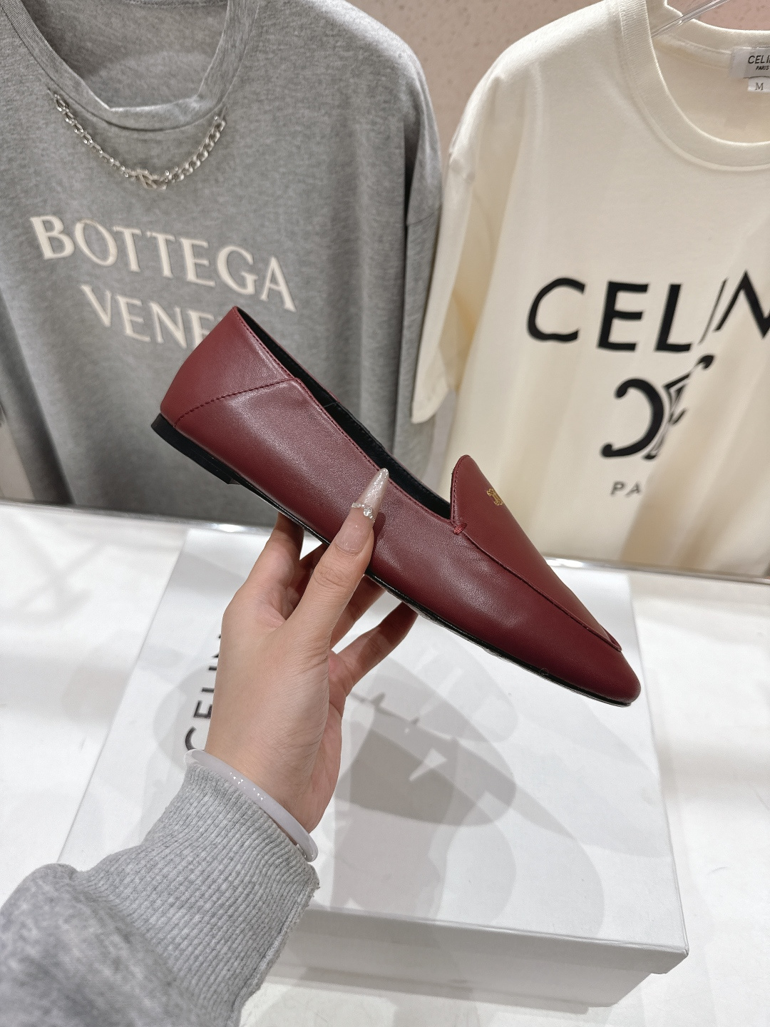 高版本出厂 CELINE*赛琳F032 2026ss春夏新款玛丽珍平底乐福鞋一脚蹬单鞋网红爆款来袭！各大