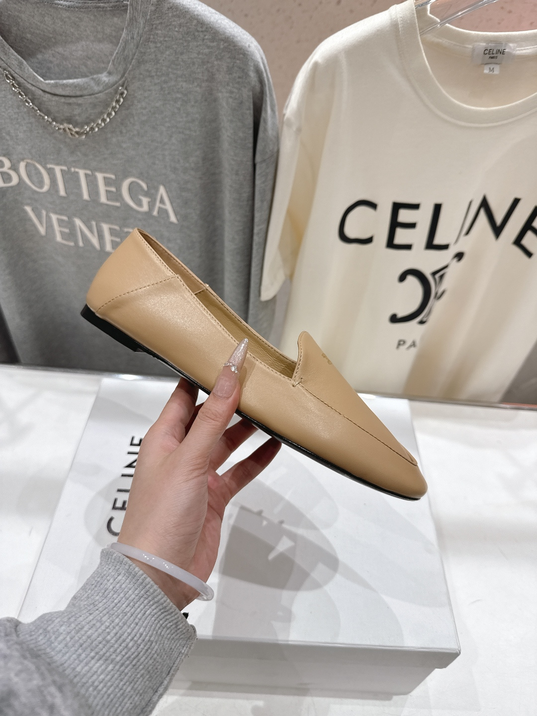 高版本出厂 CELINE*赛琳F032 2026ss春夏新款玛丽珍平底乐福鞋一脚蹬单鞋网红爆款来袭！各大