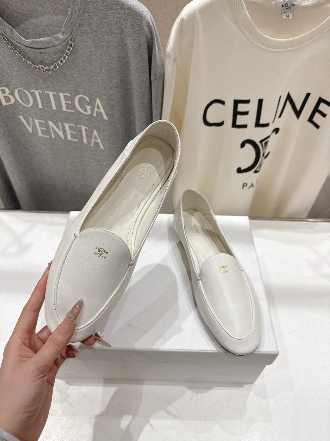 高版本出厂 CELINE*赛琳F032 2026ss春夏新款玛丽珍平底乐福鞋一脚蹬单鞋网红爆款来袭！各大