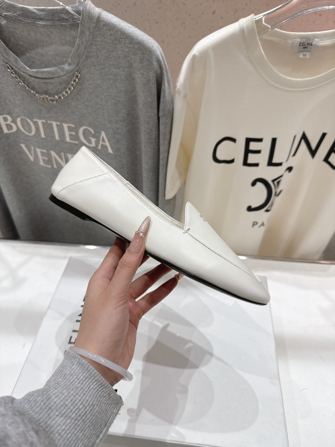 高版本出厂 CELINE*赛琳F032 2026ss春夏新款玛丽珍平底乐福鞋一脚蹬单鞋网红爆款来袭！各大