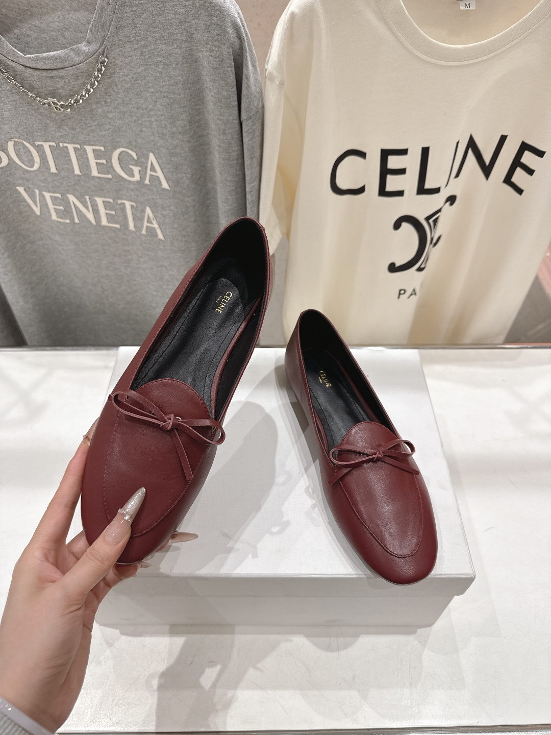 高版本出厂 CELINE*赛琳F032 2026ss春夏新款仙女风玛丽珍平底乐福鞋一脚蹬单鞋网红爆款来袭