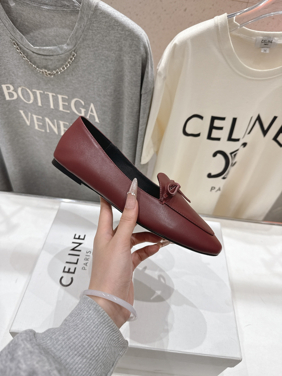 高版本出厂 CELINE*赛琳F032 2026ss春夏新款仙女风玛丽珍平底乐福鞋一脚蹬单鞋网红爆款来袭