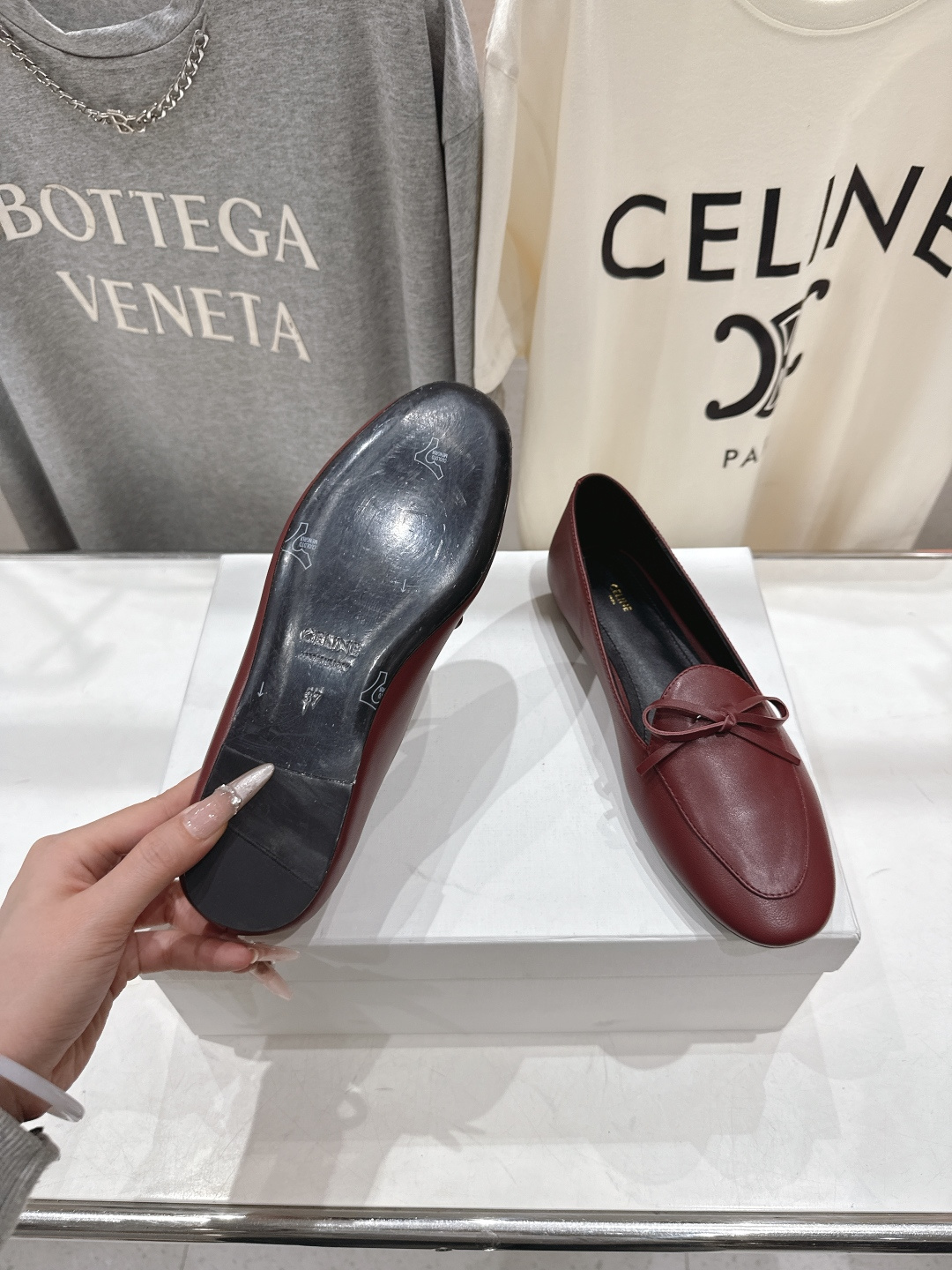 高版本出厂 CELINE*赛琳F032 2026ss春夏新款仙女风玛丽珍平底乐福鞋一脚蹬单鞋网红爆款来袭