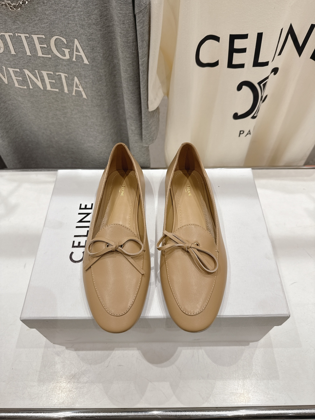高版本出厂 CELINE*赛琳F032 2026ss春夏新款仙女风玛丽珍平底乐福鞋一脚蹬单鞋网红爆款来袭