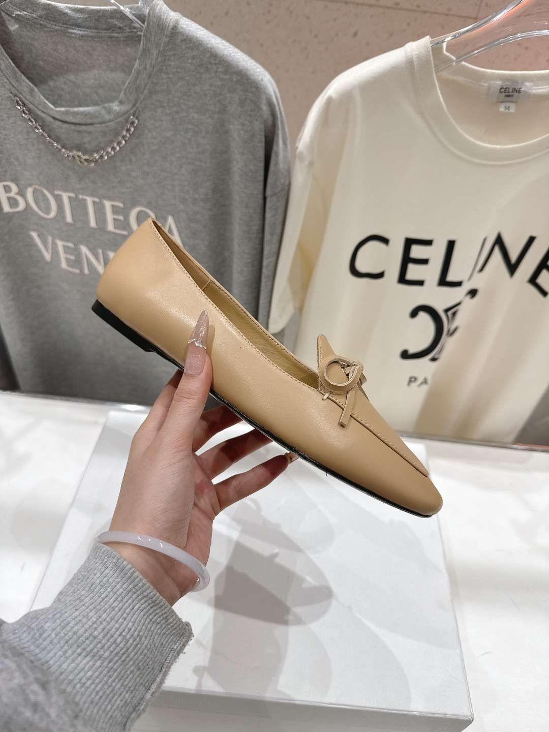 高版本出厂 CELINE*赛琳F032 2026ss春夏新款仙女风玛丽珍平底乐福鞋一脚蹬单鞋网红爆款来袭