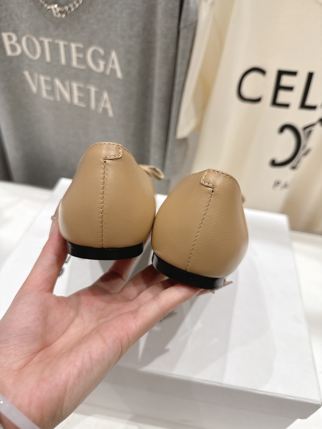高版本出厂 CELINE*赛琳F032 2026ss春夏新款仙女风玛丽珍平底乐福鞋一脚蹬单鞋网红爆款来袭