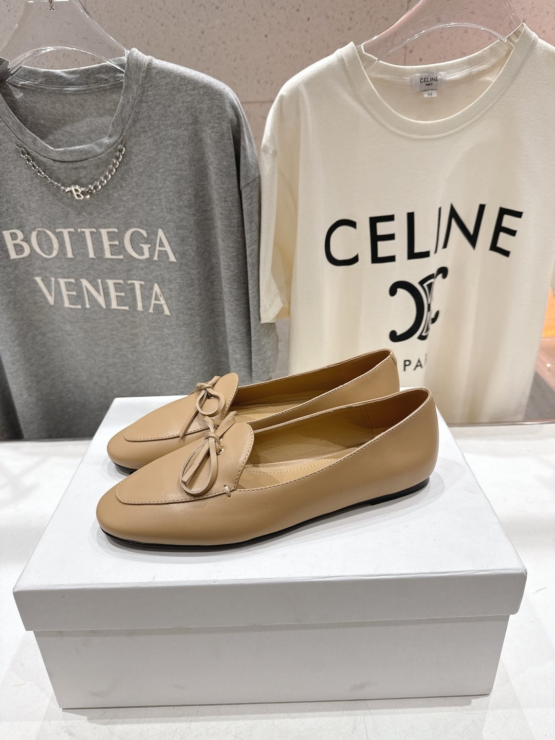 高版本出厂 CELINE*赛琳F032 2026ss春夏新款仙女风玛丽珍平底乐福鞋一脚蹬单鞋网红爆款来袭