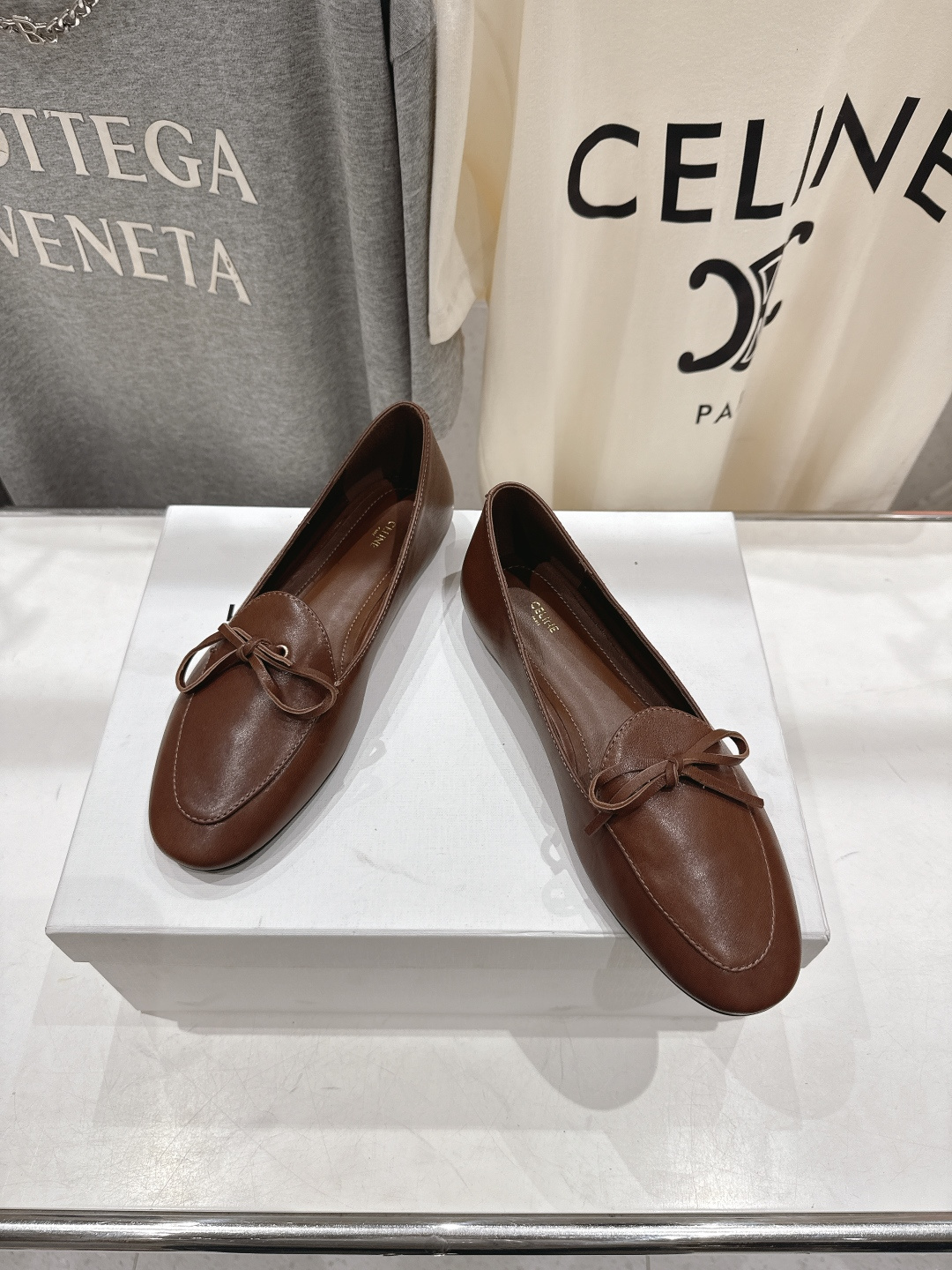 高版本出厂 CELINE*赛琳F032 2026ss春夏新款仙女风玛丽珍平底乐福鞋一脚蹬单鞋网红爆款来袭