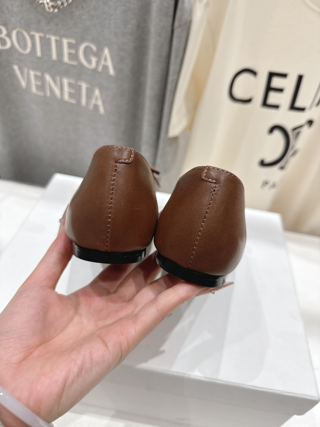 高版本出厂 CELINE*赛琳F032 2026ss春夏新款仙女风玛丽珍平底乐福鞋一脚蹬单鞋网红爆款来袭