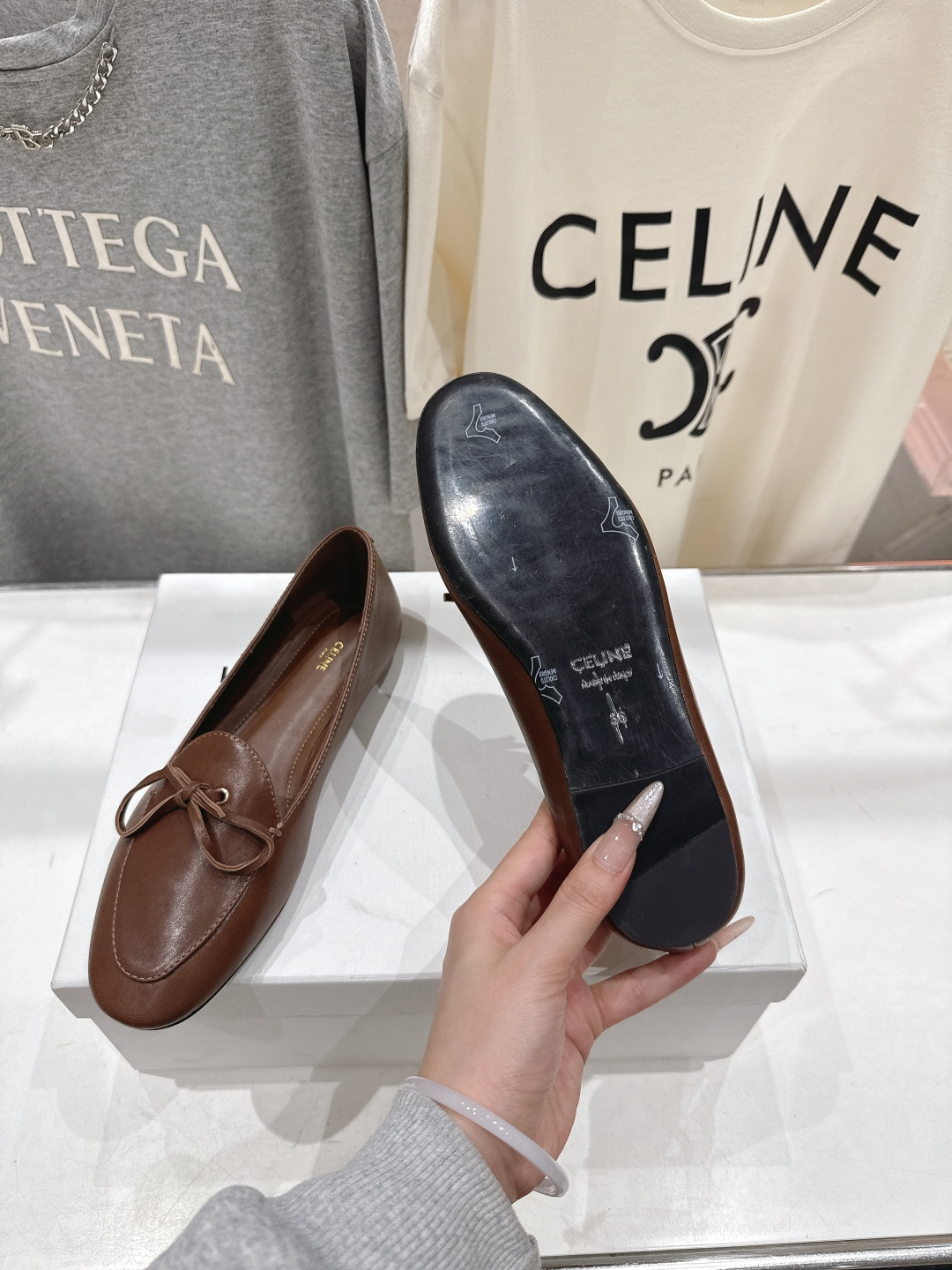 高版本出厂 CELINE*赛琳F032 2026ss春夏新款仙女风玛丽珍平底乐福鞋一脚蹬单鞋网红爆款来袭