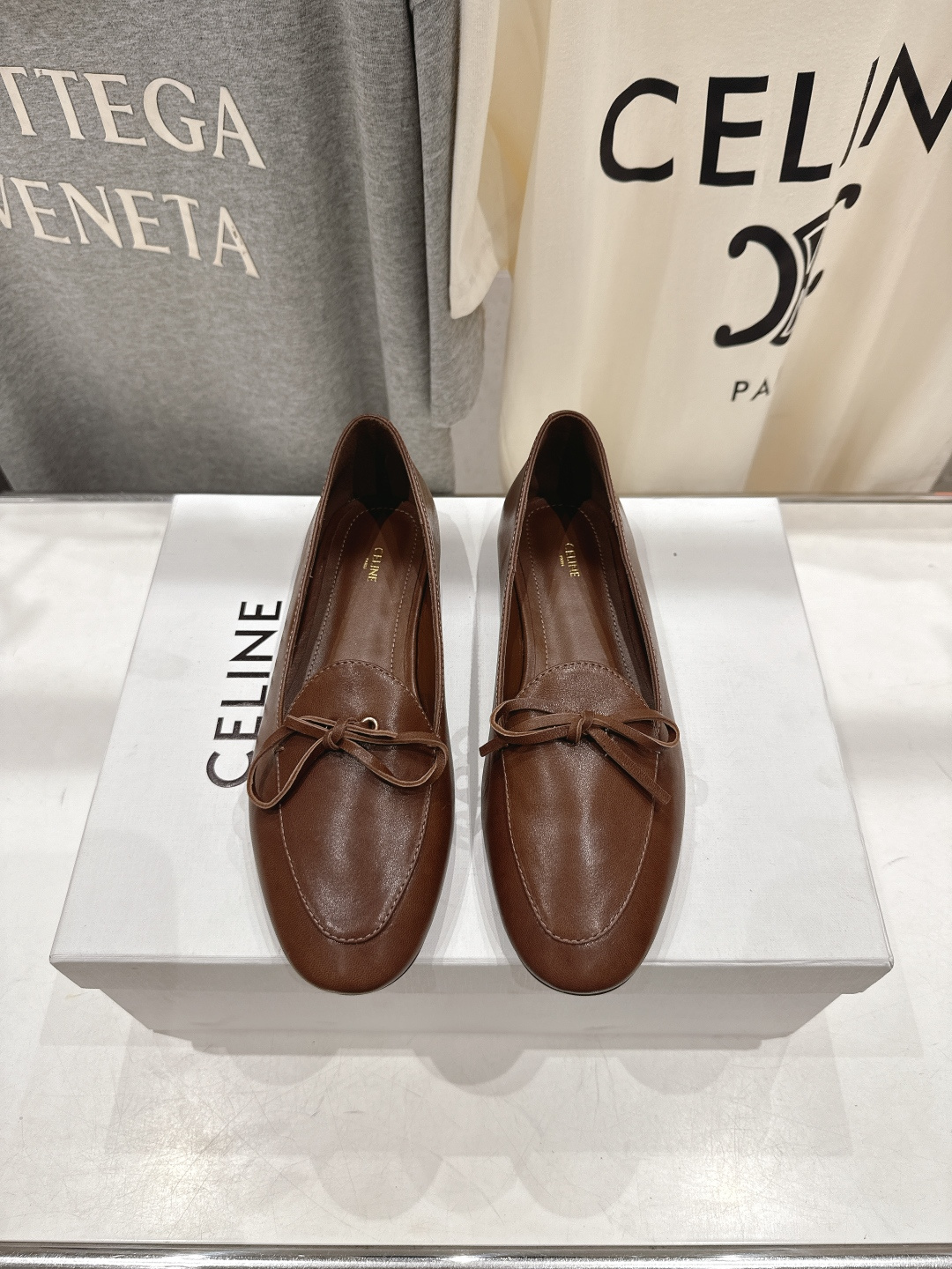 高版本出厂 CELINE*赛琳F032 2026ss春夏新款仙女风玛丽珍平底乐福鞋一脚蹬单鞋网红爆款来袭