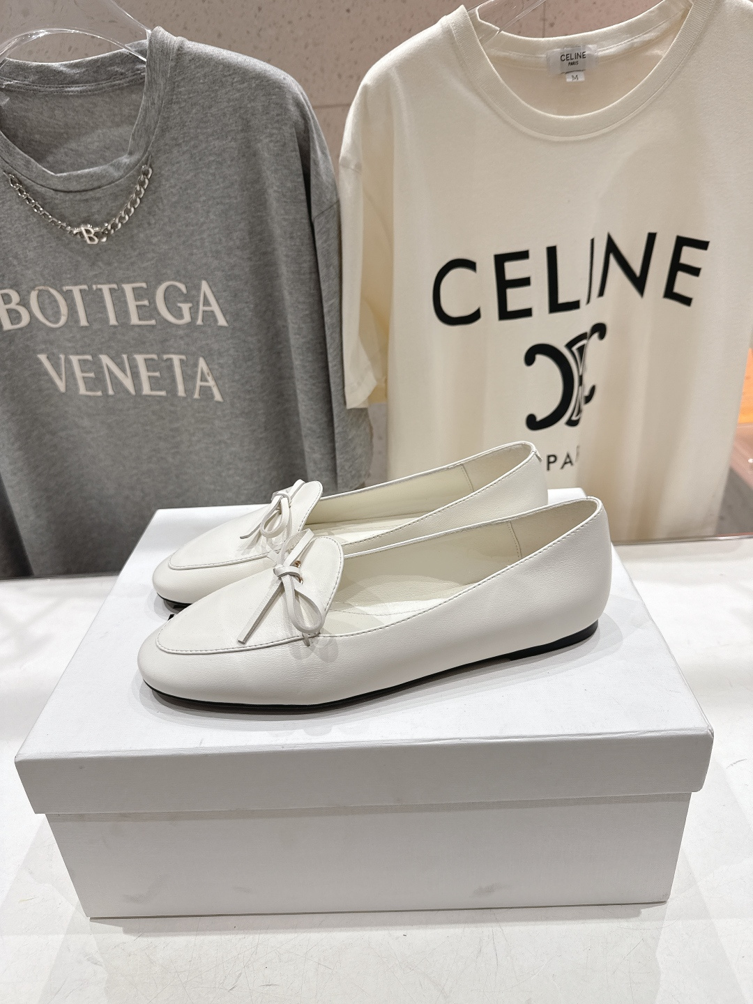 高版本出厂 CELINE*赛琳F032 2026ss春夏新款仙女风玛丽珍平底乐福鞋一脚蹬单鞋网红爆款来袭