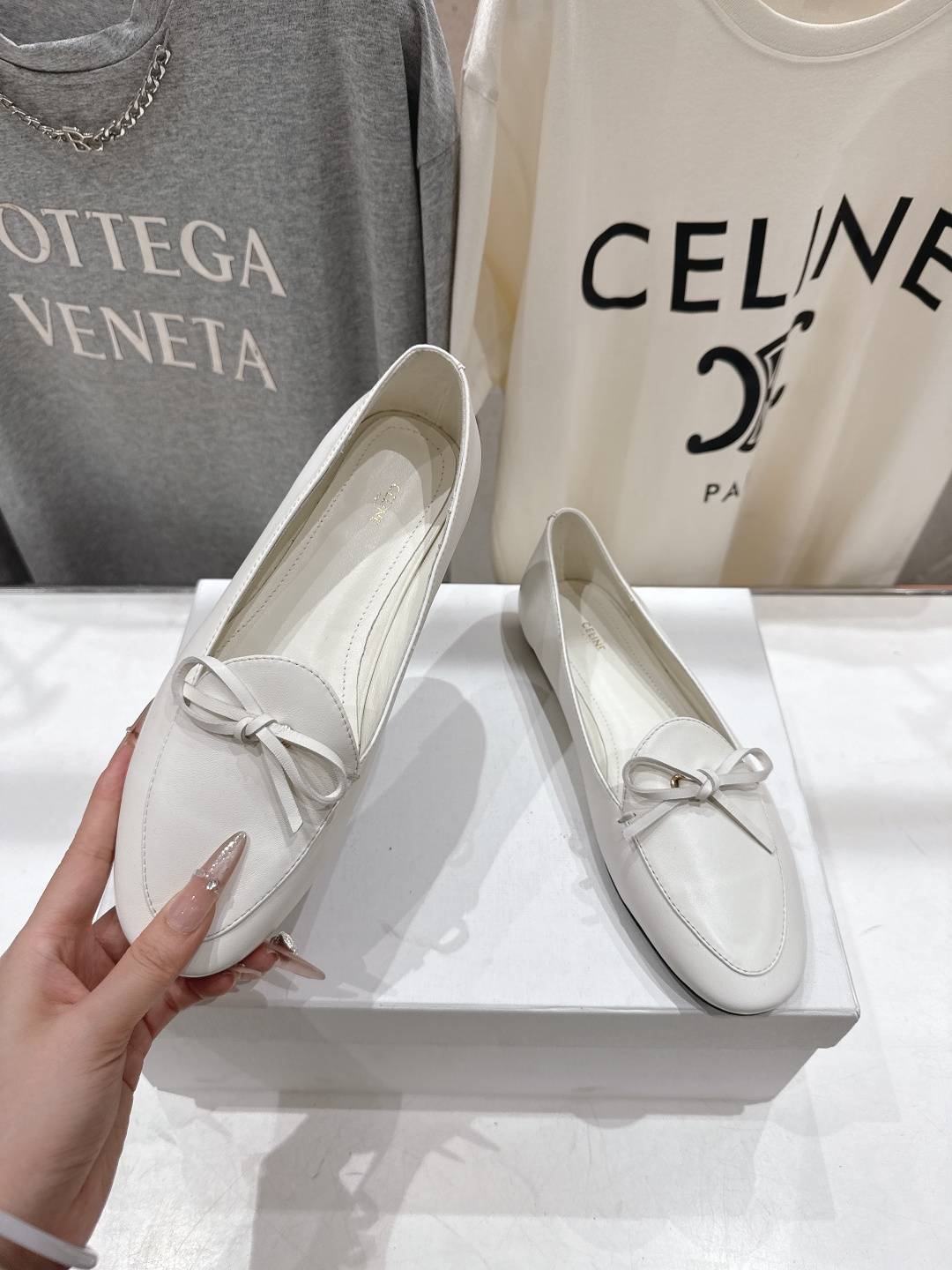 高版本出厂 CELINE*赛琳F032 2026ss春夏新款仙女风玛丽珍平底乐福鞋一脚蹬单鞋网红爆款来袭