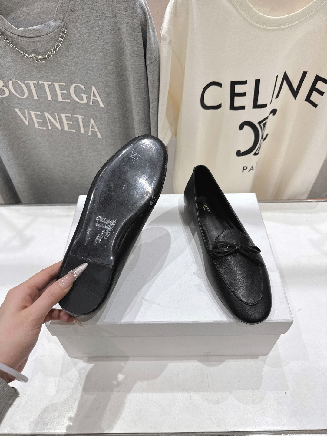 高版本出厂 CELINE*赛琳F032 2026ss春夏新款仙女风玛丽珍平底乐福鞋一脚蹬单鞋网红爆款来袭