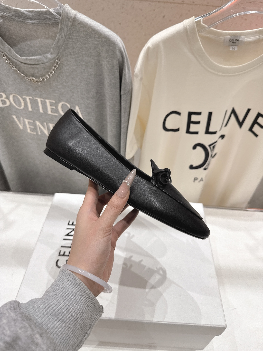 高版本出厂 CELINE*赛琳F032 2026ss春夏新款仙女风玛丽珍平底乐福鞋一脚蹬单鞋网红爆款来袭