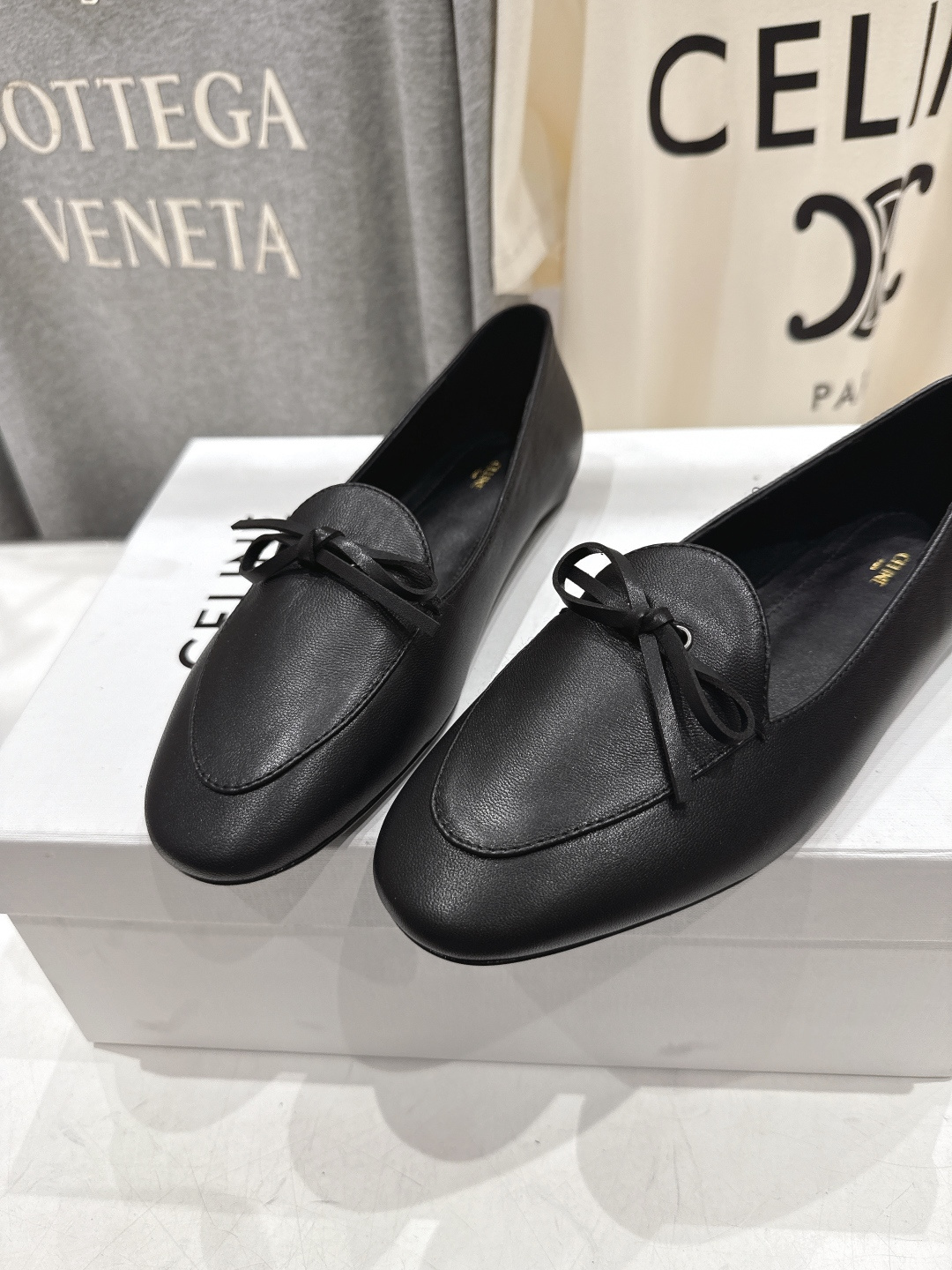 高版本出厂 CELINE*赛琳F032 2026ss春夏新款仙女风玛丽珍平底乐福鞋一脚蹬单鞋网红爆款来袭