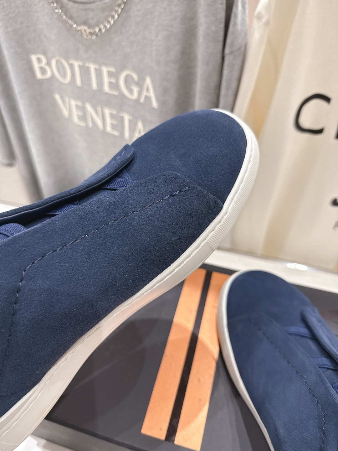 顶级版本 Zegna杰尼亚 2026ss春夏季新品男款奢华一脚蹬小白鞋休闲鞋Triple Stitch 