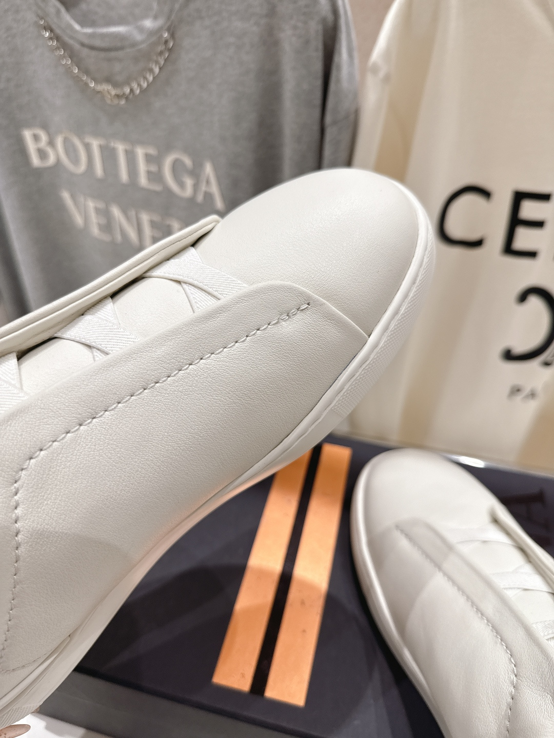 顶级版本 Zegna杰尼亚 2026ss春夏季新品男款奢华一脚蹬小白鞋休闲鞋Triple Stitch 