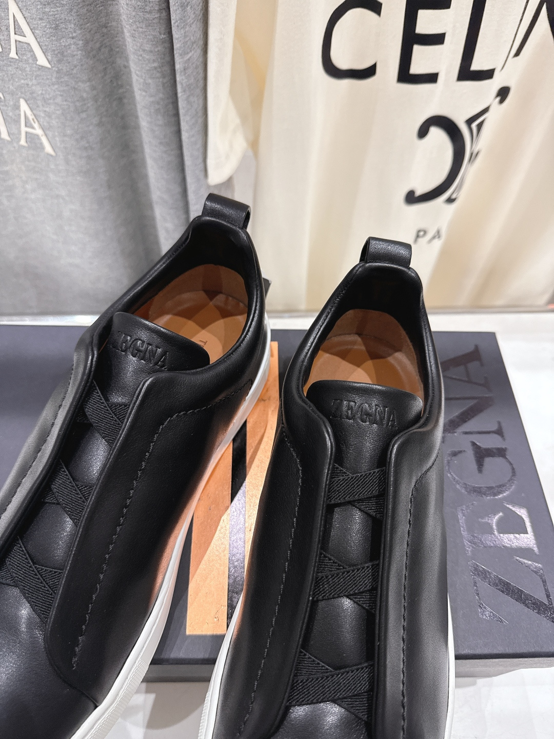 顶级版本 Zegna杰尼亚 2026ss春夏季新品男款奢华一脚蹬小白鞋休闲鞋Triple Stitch 