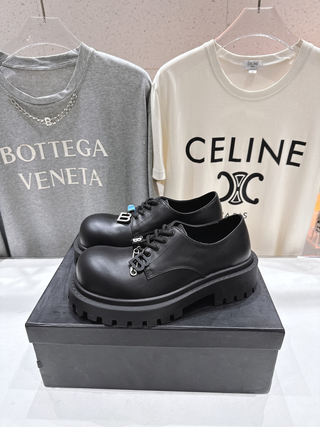 高版本出厂 BALENCIAG*/巴黎世家F046 2026ss新款大头皮鞋得比鞋乐福鞋TRACTOR大