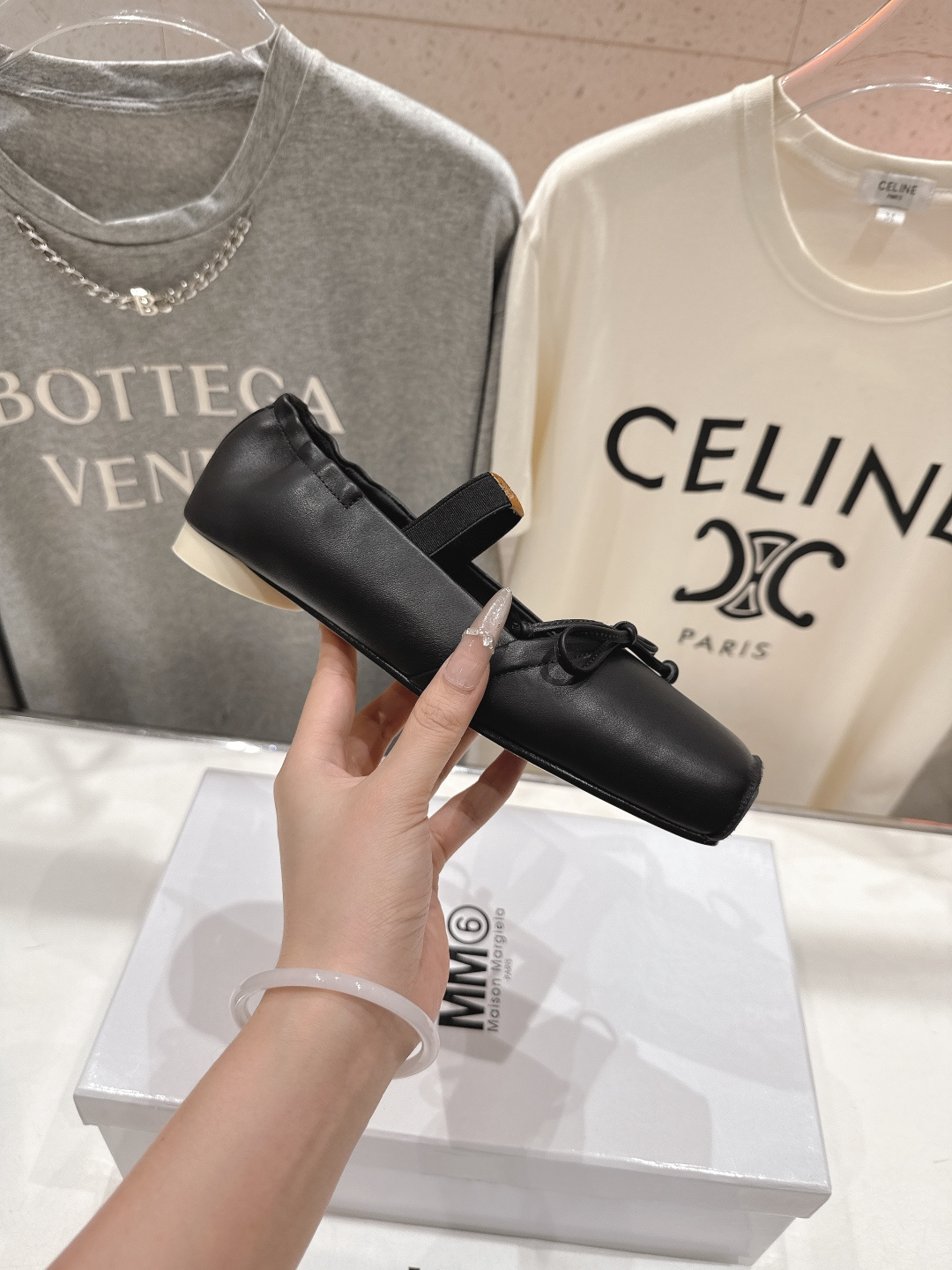 高版本出厂 MM6马吉拉2026ss春夏新品最近超级🔥的一脚蹬懒人鞋平底鞋芭蕾舞鞋舒适度不用说 肯定会很