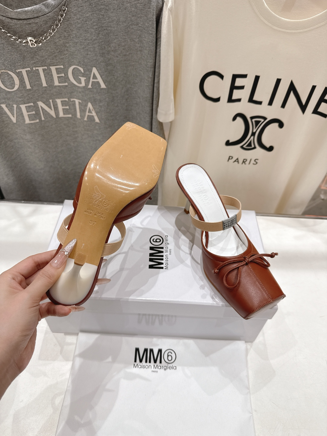 高版本出厂 MM6马吉拉2026ss春夏新品最近超级🔥的一脚蹬懒人鞋高跟鞋拖鞋芭蕾舞鞋舒适度不用说 肯定