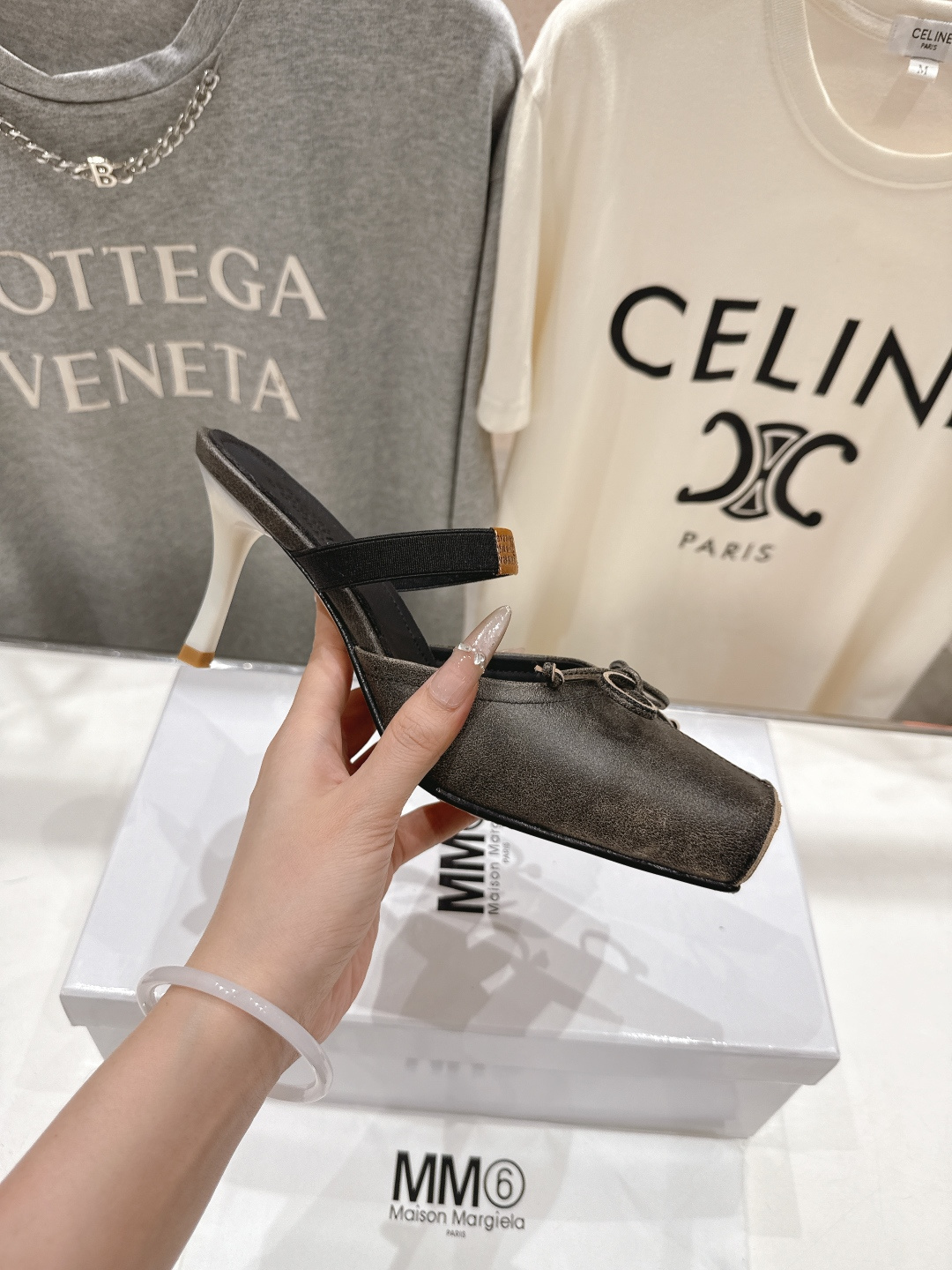 高版本出厂 MM6马吉拉2026ss春夏新品最近超级🔥的一脚蹬懒人鞋高跟鞋拖鞋芭蕾舞鞋舒适度不用说 肯定