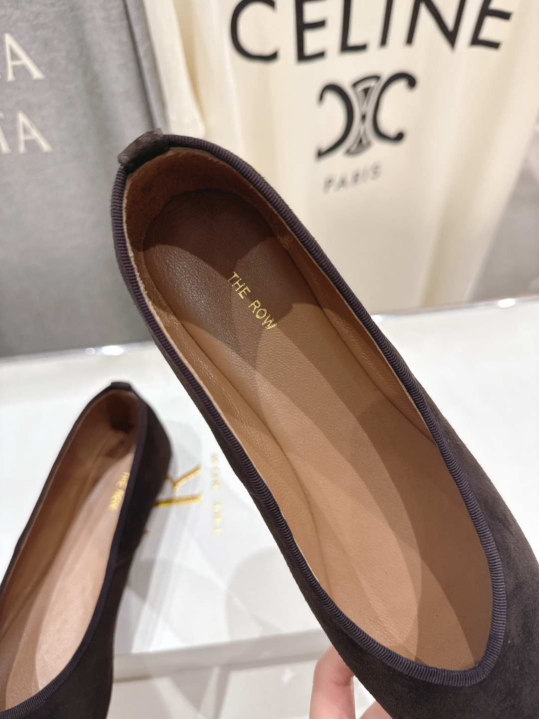 高版本出厂 the row 2026ss春夏走秀爆款小方头平底鞋玛丽珍休闲鞋单鞋非常舒服的平底鞋，极简设