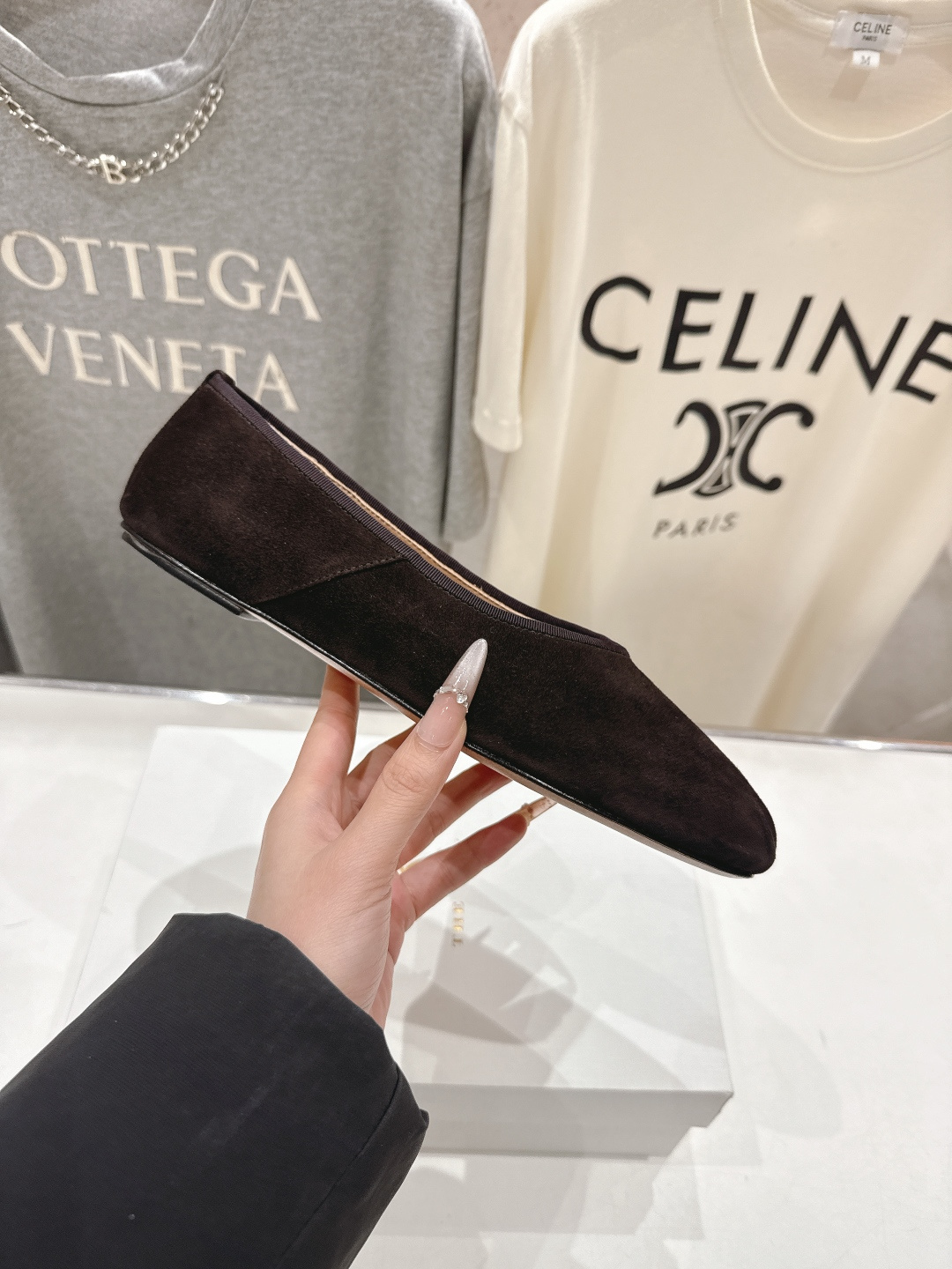 高版本出厂 the row 2026ss春夏走秀爆款小方头平底鞋玛丽珍休闲鞋单鞋非常舒服的平底鞋，极简设