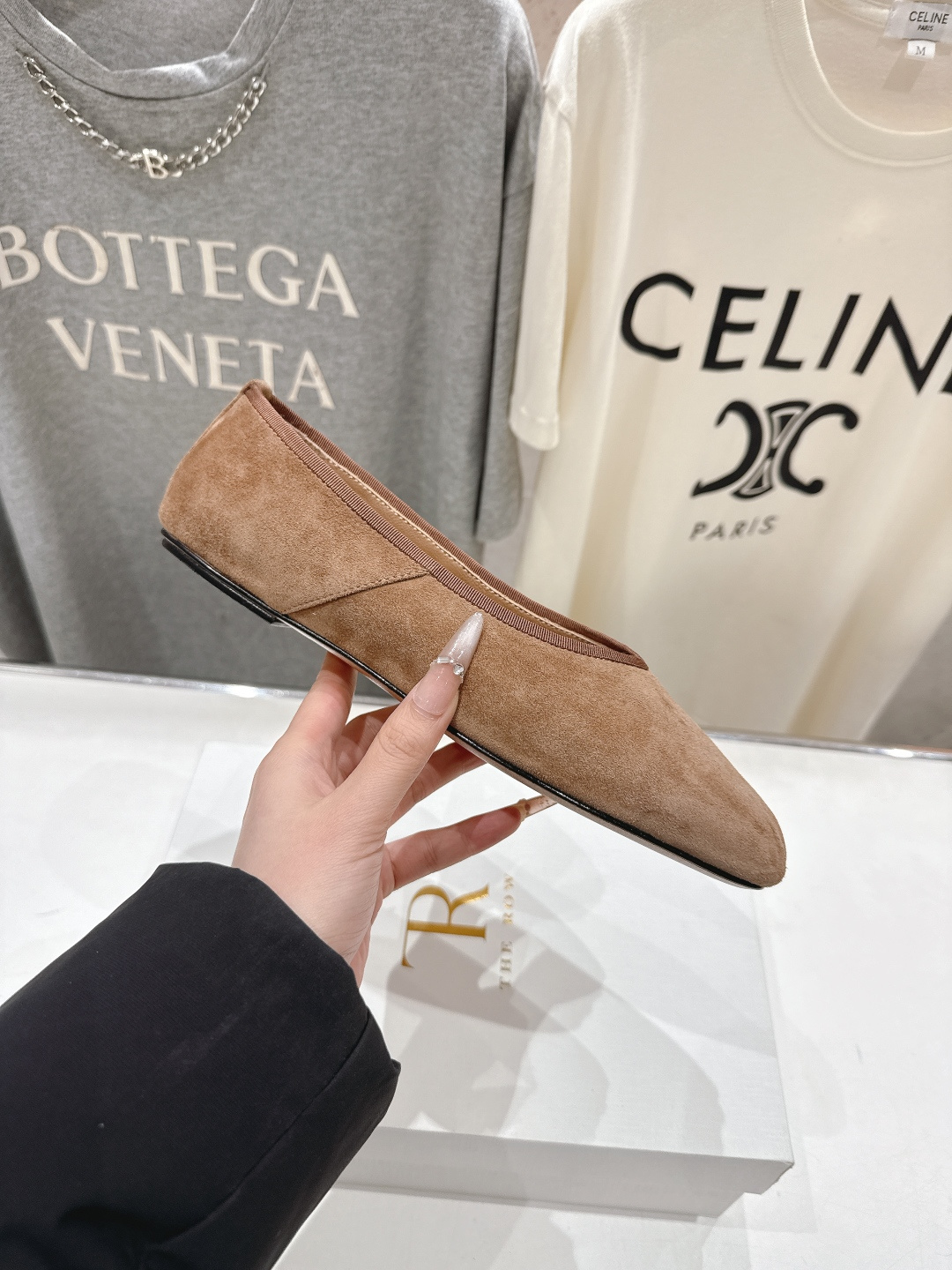 高版本出厂 the row 2026ss春夏走秀爆款小方头平底鞋玛丽珍休闲鞋单鞋非常舒服的平底鞋，极简设