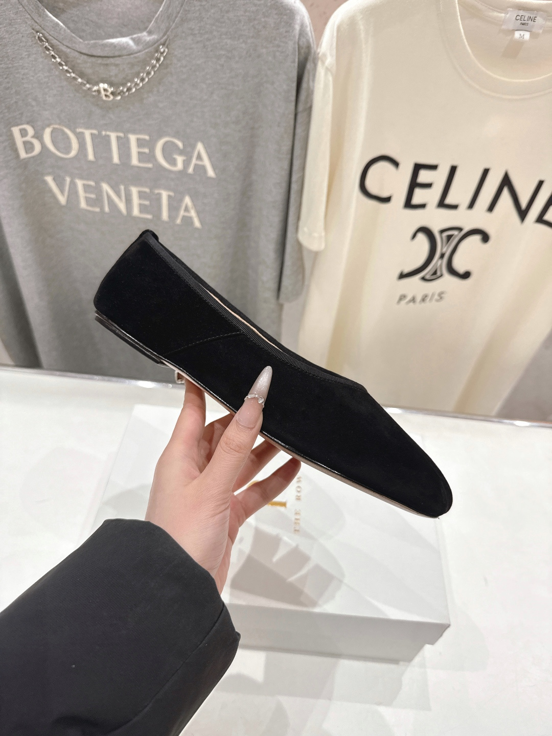 高版本出厂 the row 2026ss春夏走秀爆款小方头平底鞋玛丽珍休闲鞋单鞋非常舒服的平底鞋，极简设