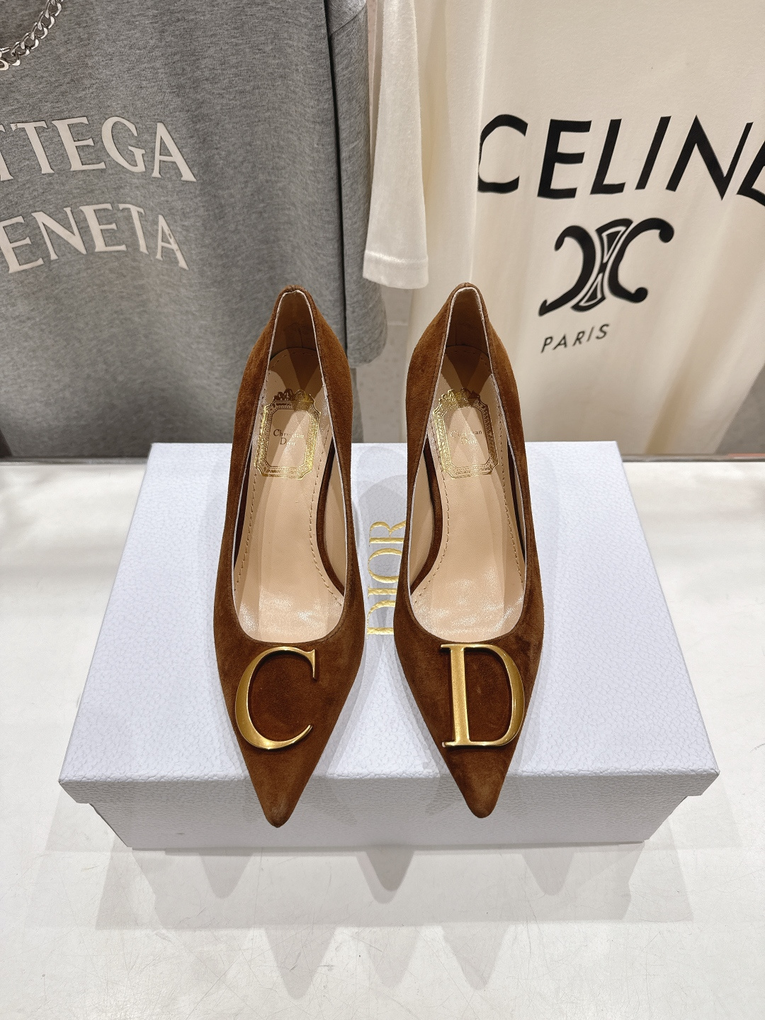 高版本出厂 DIOR*迪奥F031 D家2026ss新款尖头高跟鞋时装鞋！顶级版本～超美的脚踝扣上脚超仙