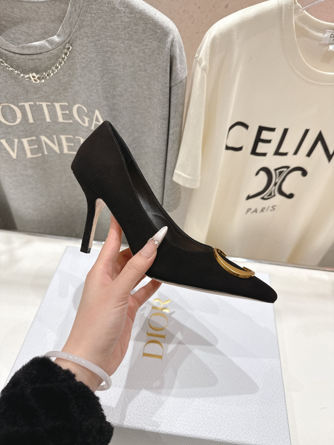 高版本出厂 DIOR*迪奥F031 D家2026ss新款尖头高跟鞋时装鞋！顶级版本～超美的脚踝扣上脚超仙