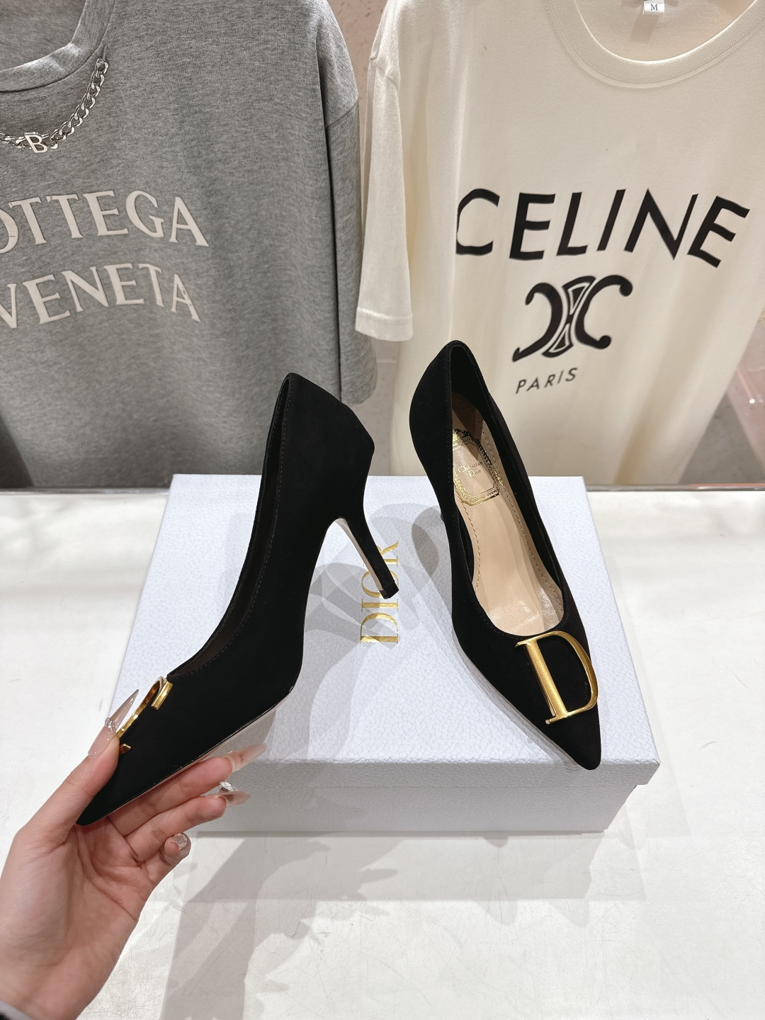 高版本出厂 DIOR*迪奥F031 D家2026ss新款尖头高跟鞋时装鞋！顶级版本～超美的脚踝扣上脚超仙