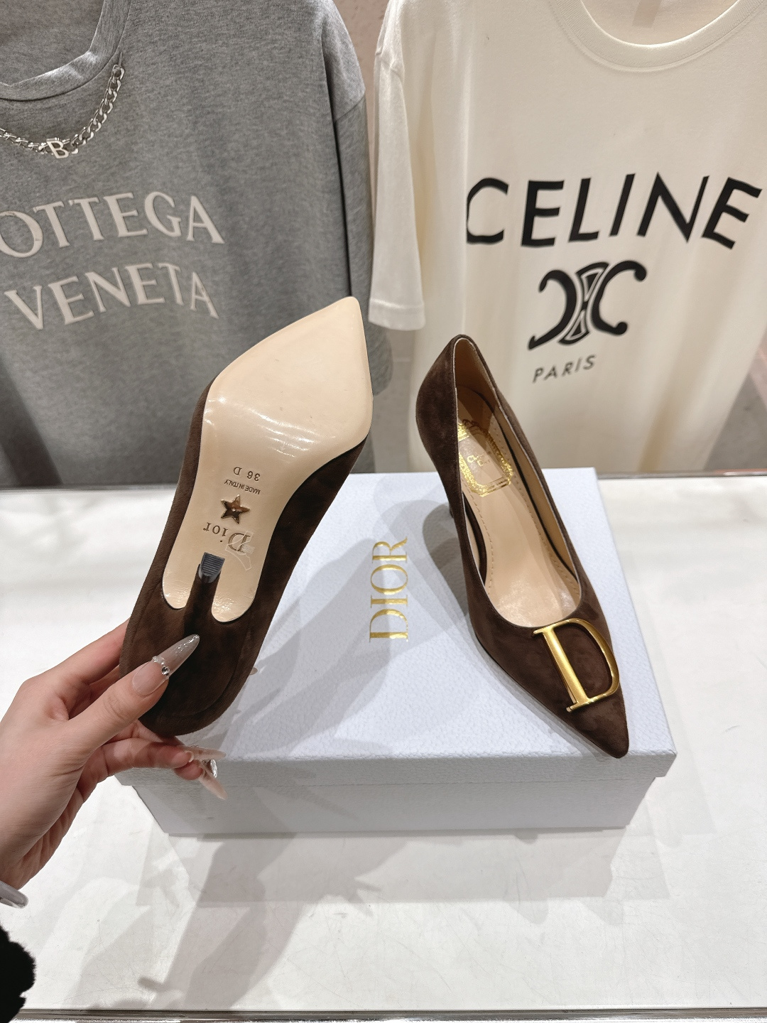 高版本出厂 DIOR*迪奥F031 D家2026ss新款尖头高跟鞋时装鞋！顶级版本～超美的脚踝扣上脚超仙