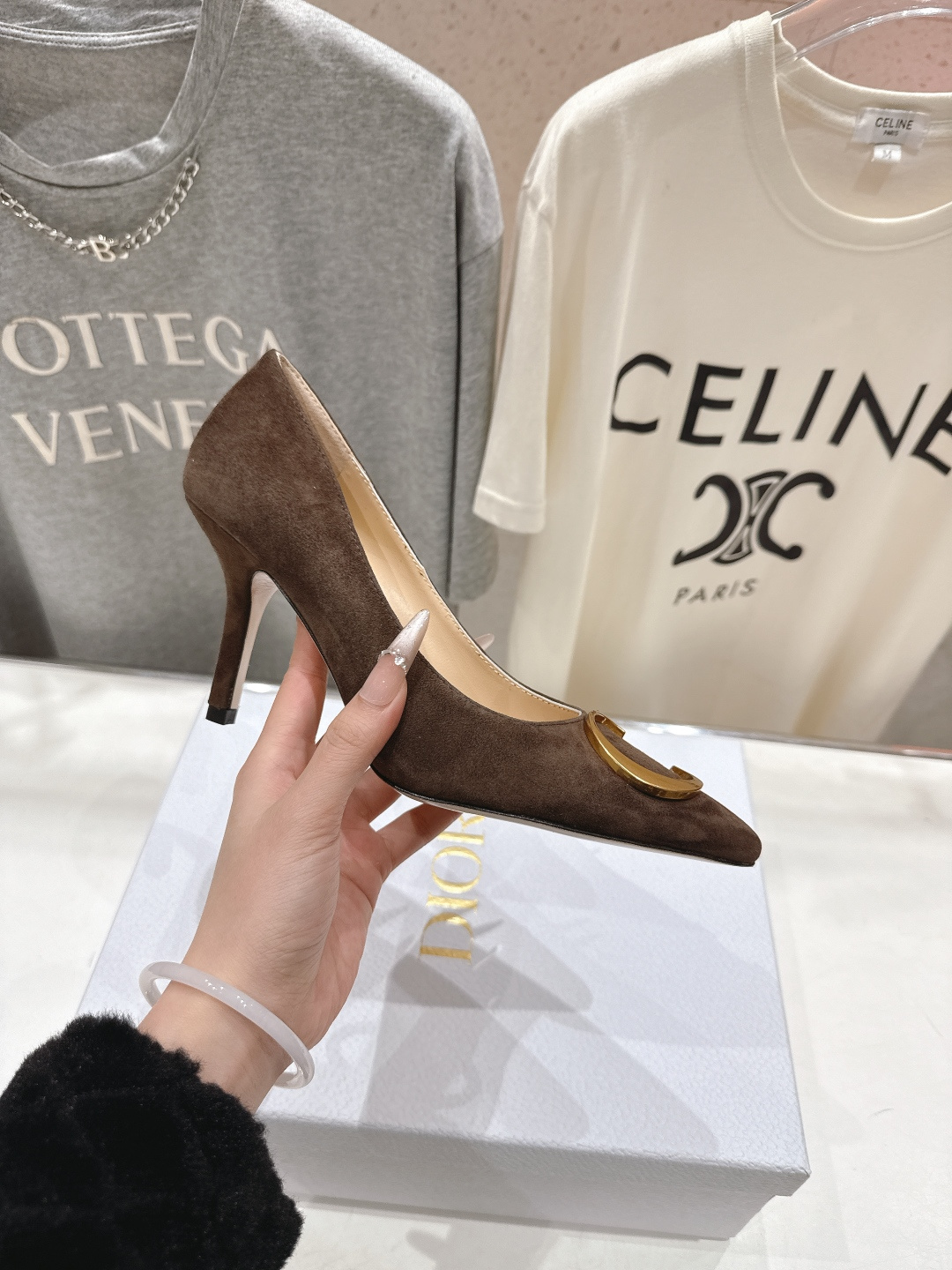 高版本出厂 DIOR*迪奥F031 D家2026ss新款尖头高跟鞋时装鞋！顶级版本～超美的脚踝扣上脚超仙