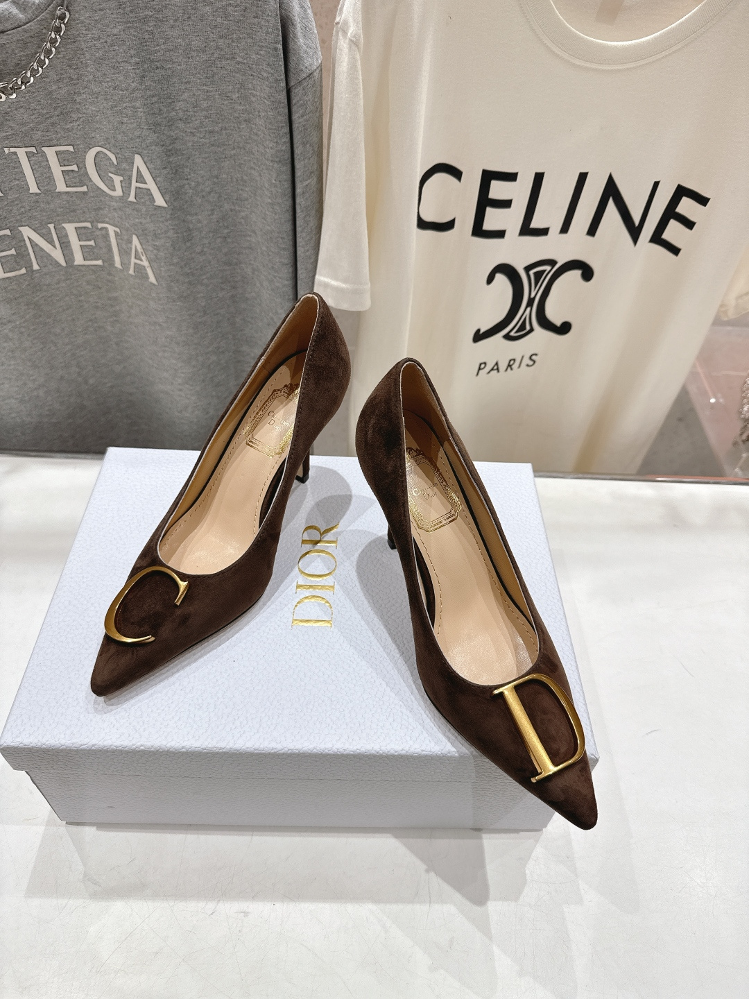 高版本出厂 DIOR*迪奥F031 D家2026ss新款尖头高跟鞋时装鞋！顶级版本～超美的脚踝扣上脚超仙