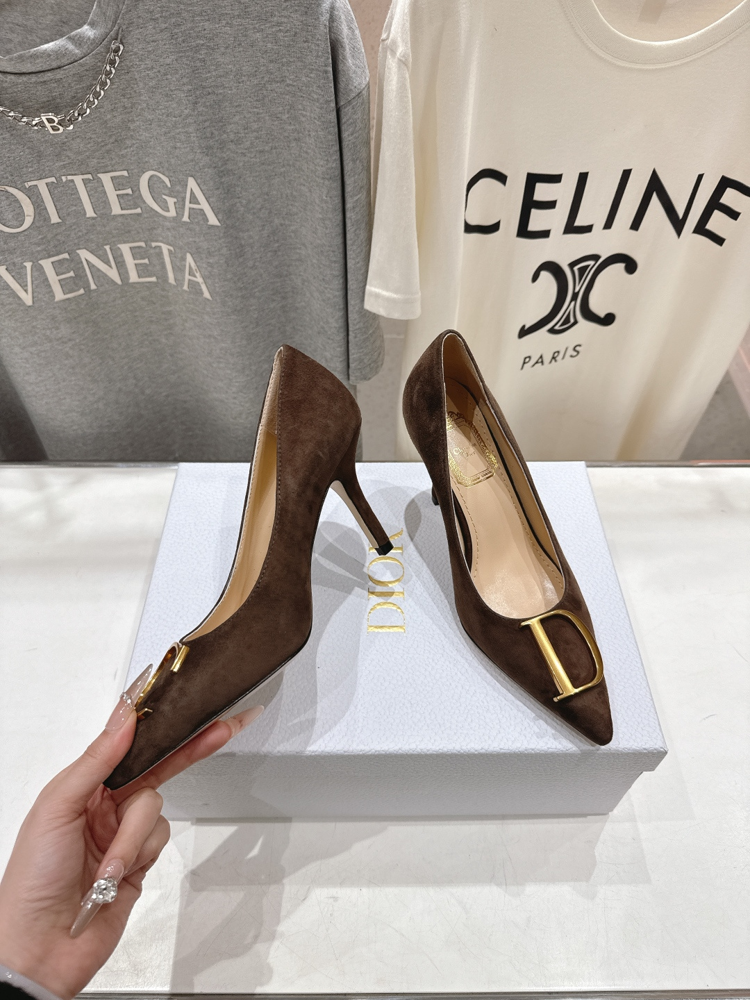 高版本出厂 DIOR*迪奥F031 D家2026ss新款尖头高跟鞋时装鞋！顶级版本～超美的脚踝扣上脚超仙