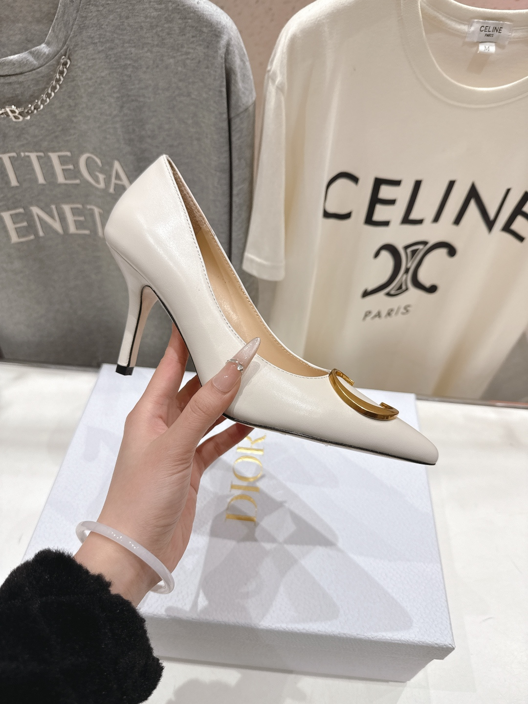 高版本出厂 DIOR*迪奥F031 D家2026ss新款尖头高跟鞋时装鞋！顶级版本～超美的脚踝扣上脚超仙