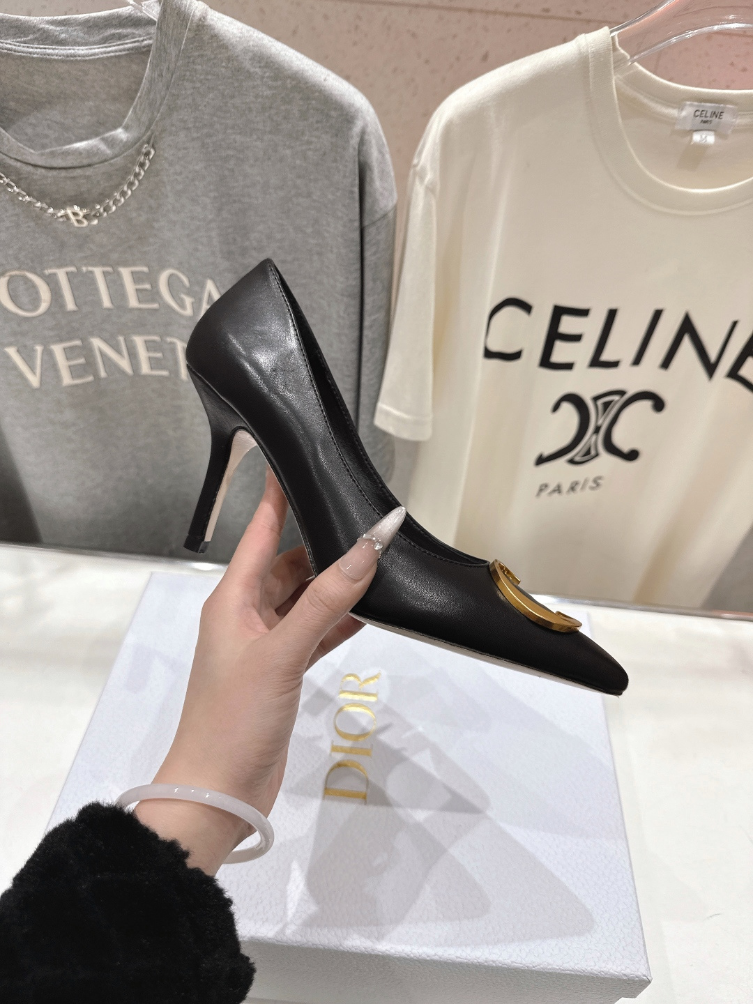 高版本出厂 DIOR*迪奥F031 D家2026ss新款尖头高跟鞋时装鞋！顶级版本～超美的脚踝扣上脚超仙