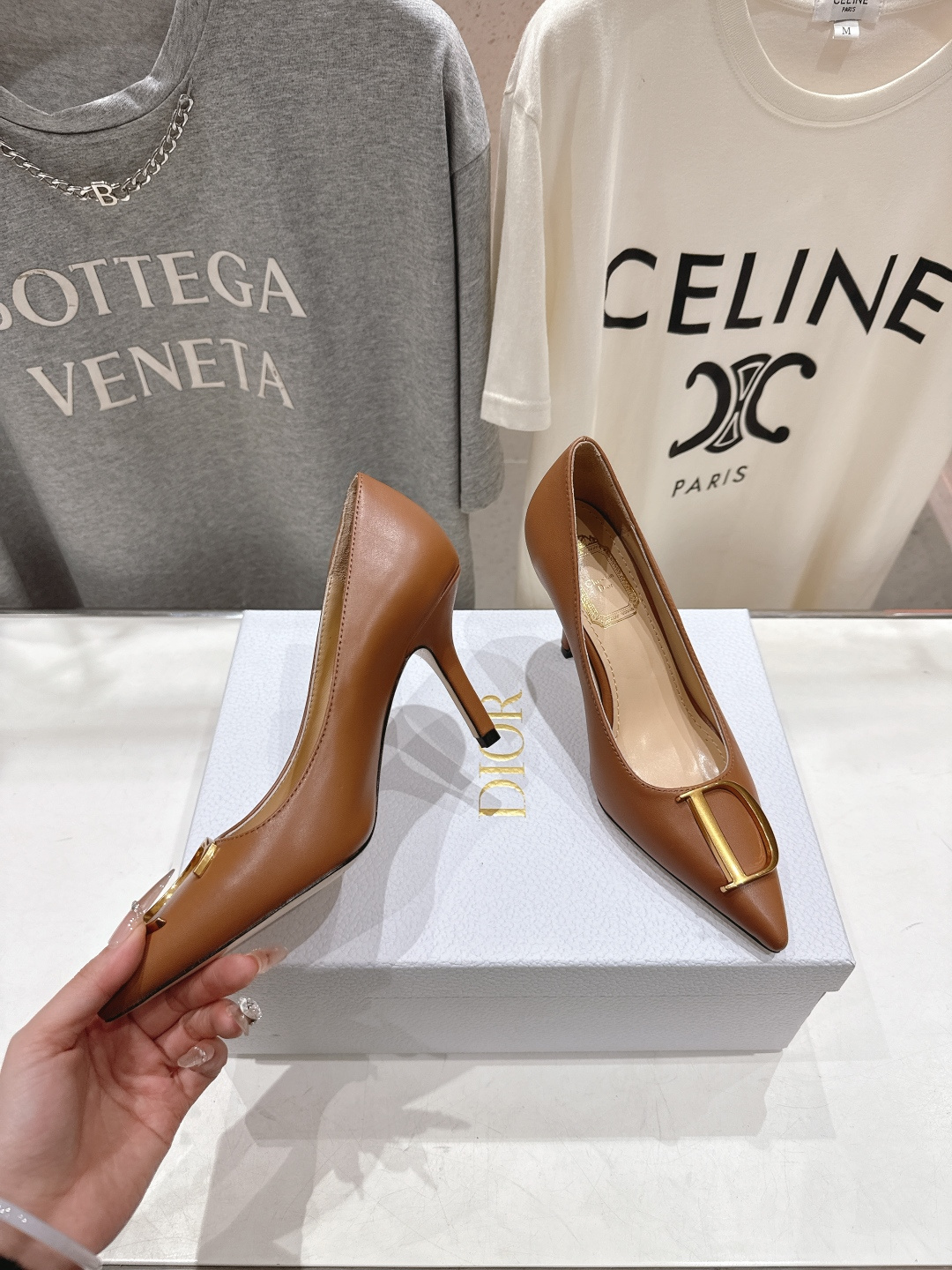 高版本出厂 DIOR*迪奥F031 D家2026ss新款尖头高跟鞋时装鞋！顶级版本～超美的脚踝扣上脚超仙