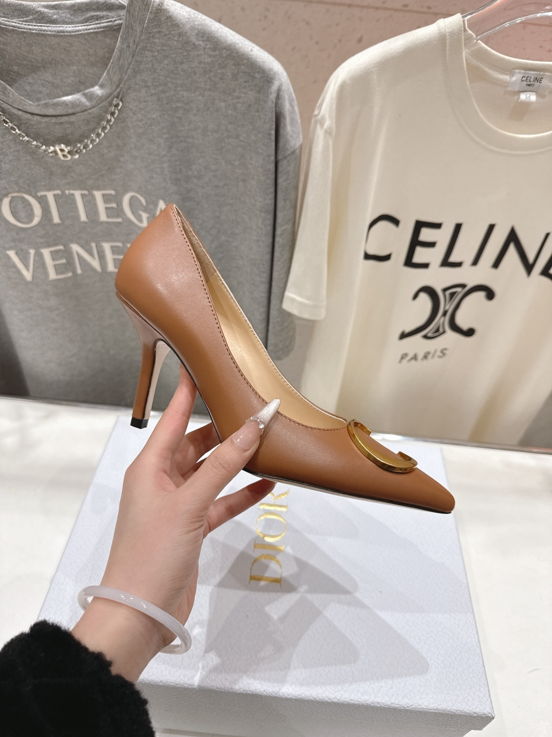 高版本出厂 DIOR*迪奥F031 D家2026ss新款尖头高跟鞋时装鞋！顶级版本～超美的脚踝扣上脚超仙