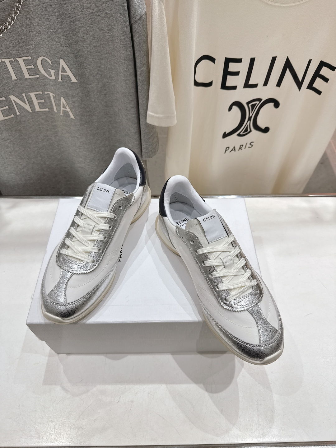 高版本出厂 CELINE*思琳赛琳F035 2026ss新款徽标系带阿甘鞋休闲运动鞋小白鞋简单舒服，干净