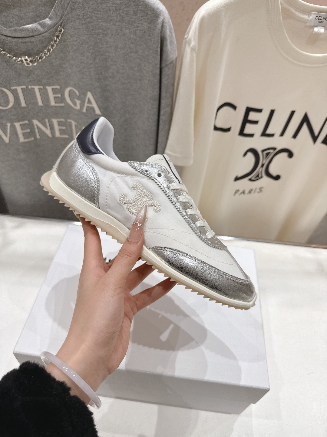 高版本出厂 CELINE*思琳赛琳F035 2026ss新款徽标系带阿甘鞋休闲运动鞋小白鞋简单舒服，干净