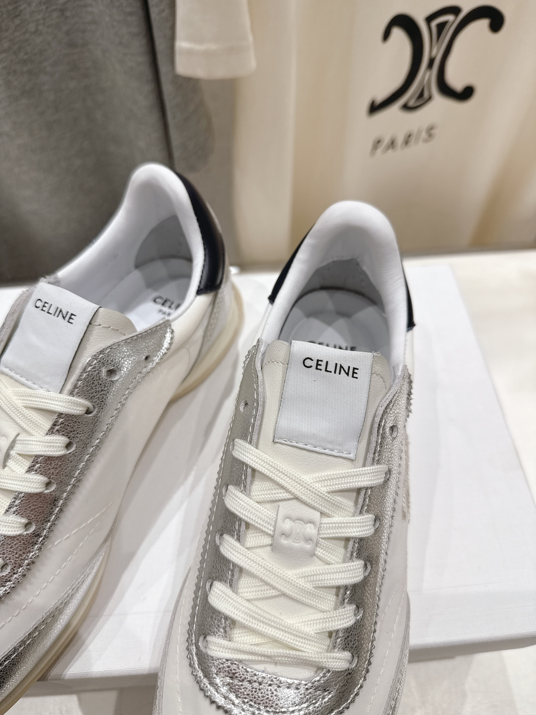 高版本出厂 CELINE*思琳赛琳F035 2026ss新款徽标系带阿甘鞋休闲运动鞋小白鞋简单舒服，干净